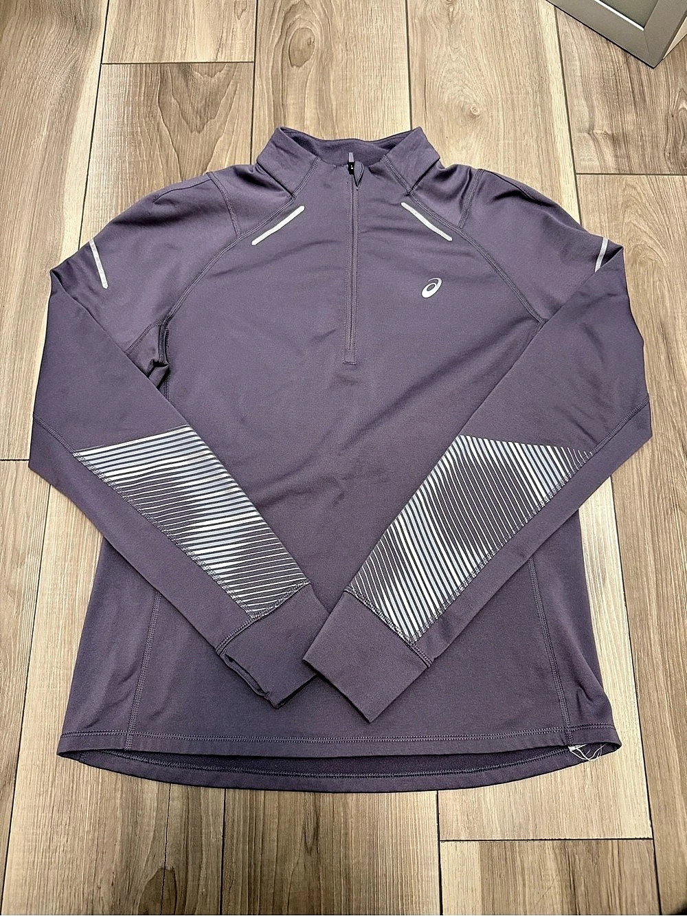 ASICS Performance Quarter Zip Purple Size Medium